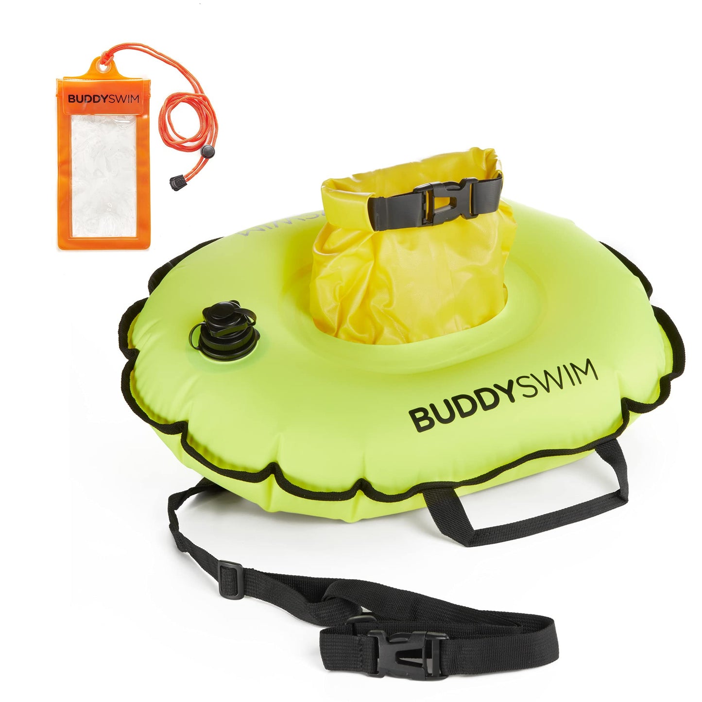 Schwimmboje mit wasserdichter Tasche, Gelb