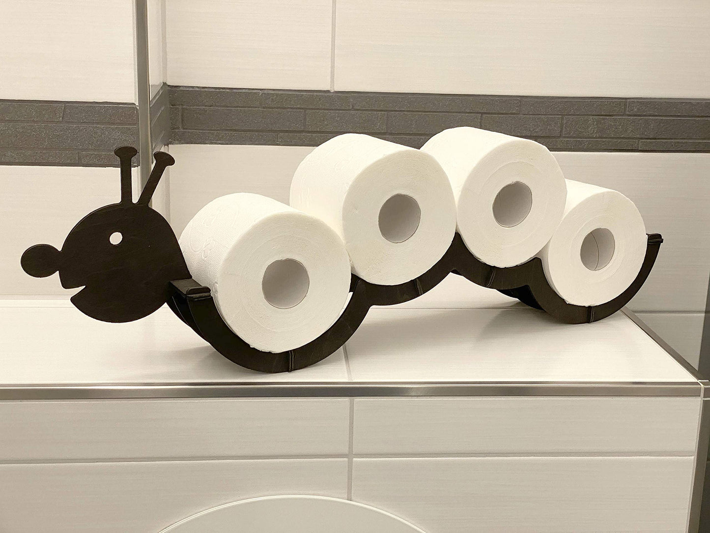 Toilettenpapierhalter Raupe