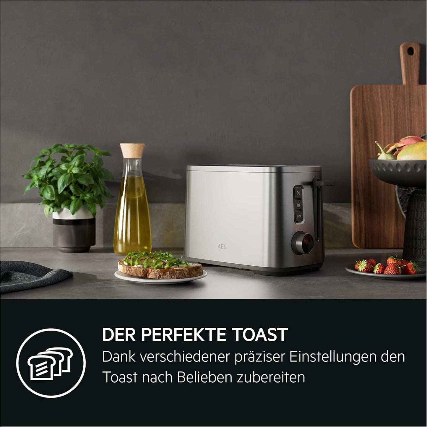 Toaster mit 7 Einstellungen und Countdown-Timer
