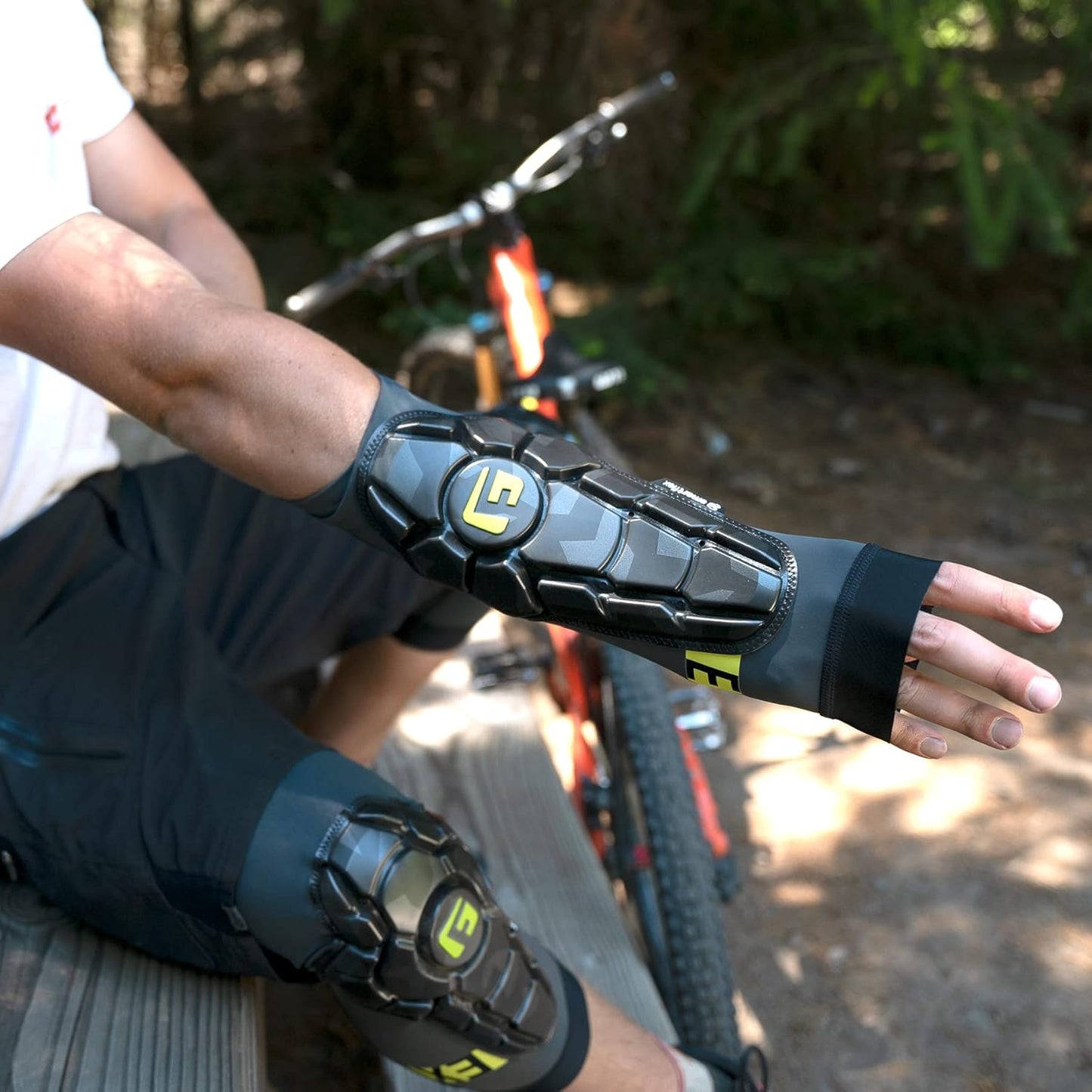 Pro-X3 Ellbogenschützer für Mountainbiking, XL Schwarz
