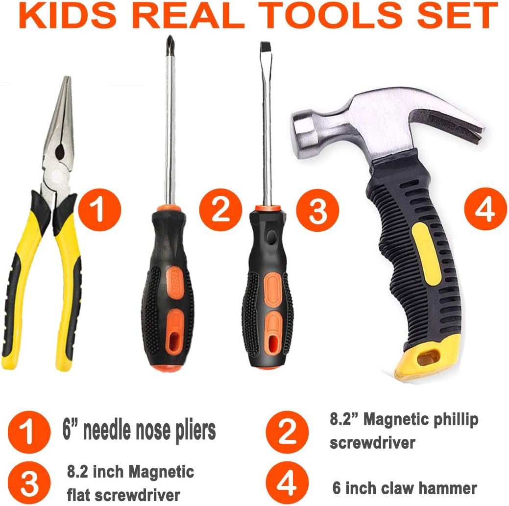 25-teiliges Kinder-Werkzeug-Set für junge Bauarbeiter, 25 PCS