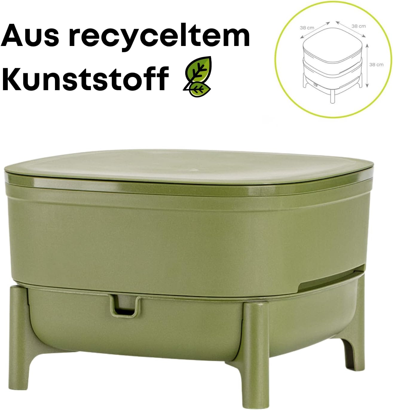 Wurmkomposter (30 Liter), Grün