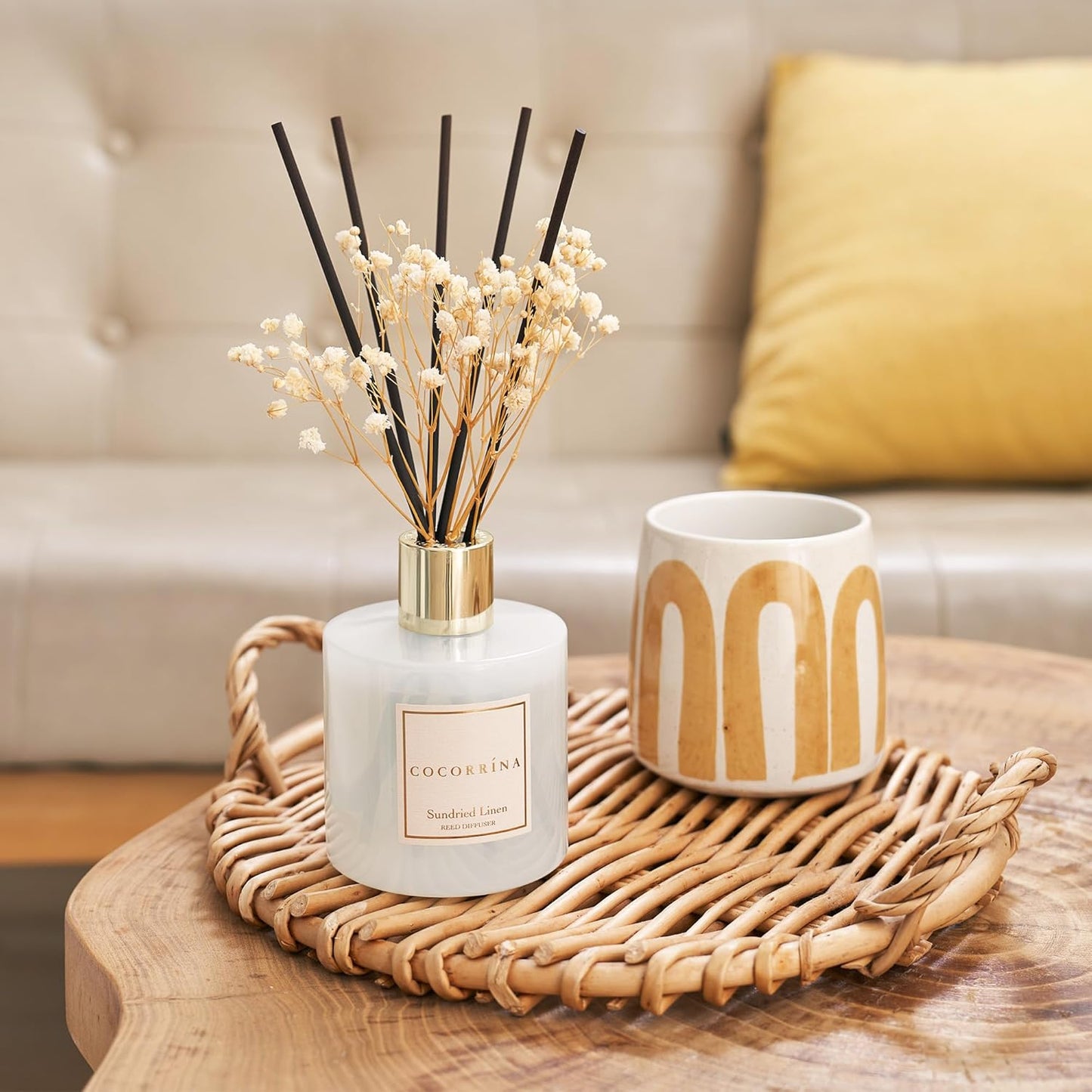 Reed Diffuser Sundried Linen, Sonnengetrocknete Leinen Raumduft/200ML/1 Stück