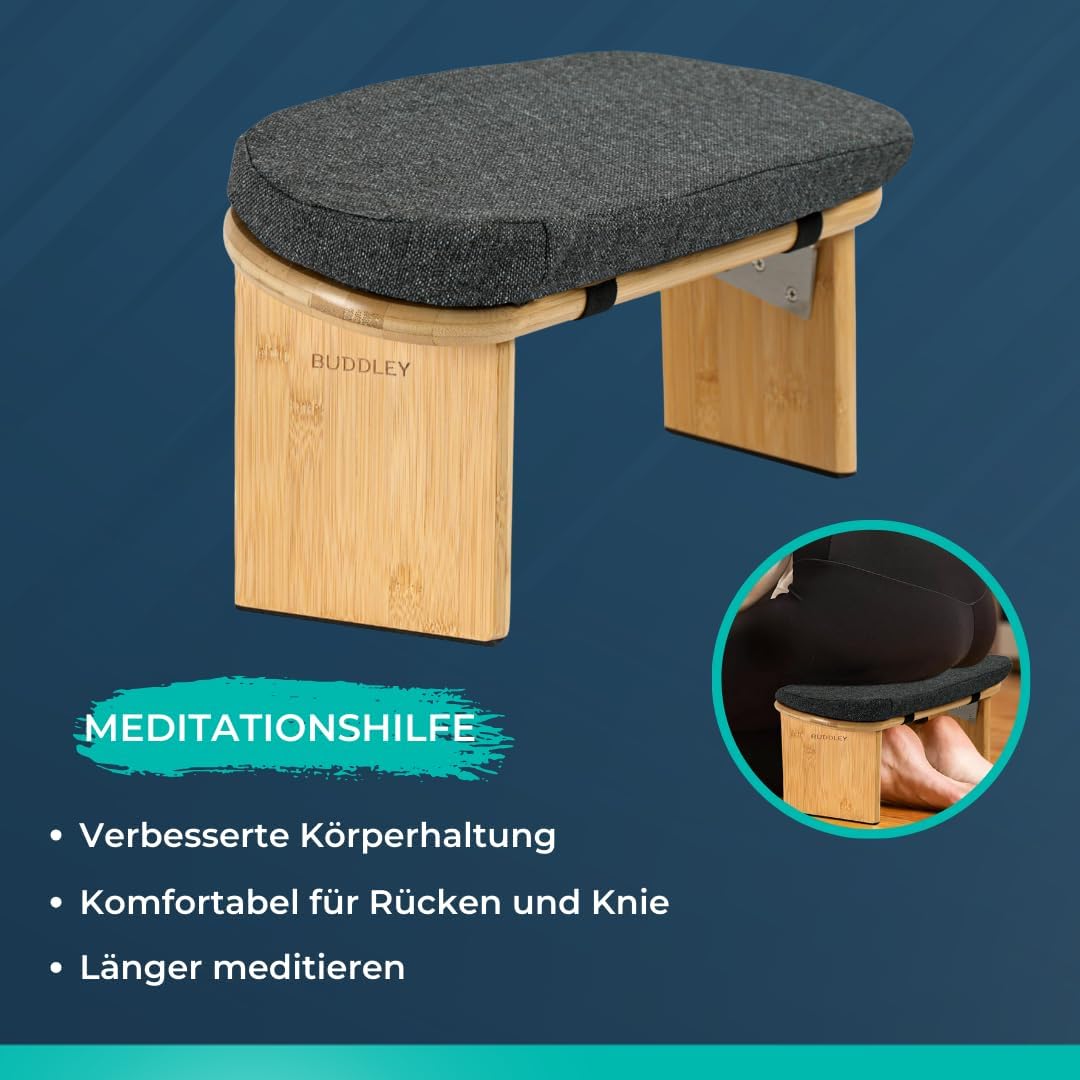 Klappbare Meditationsbank mit Kissen