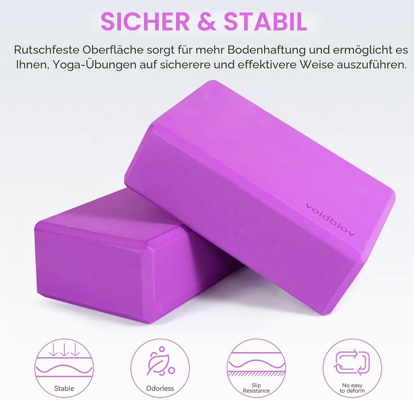 2er-Set Yogablock, Purple