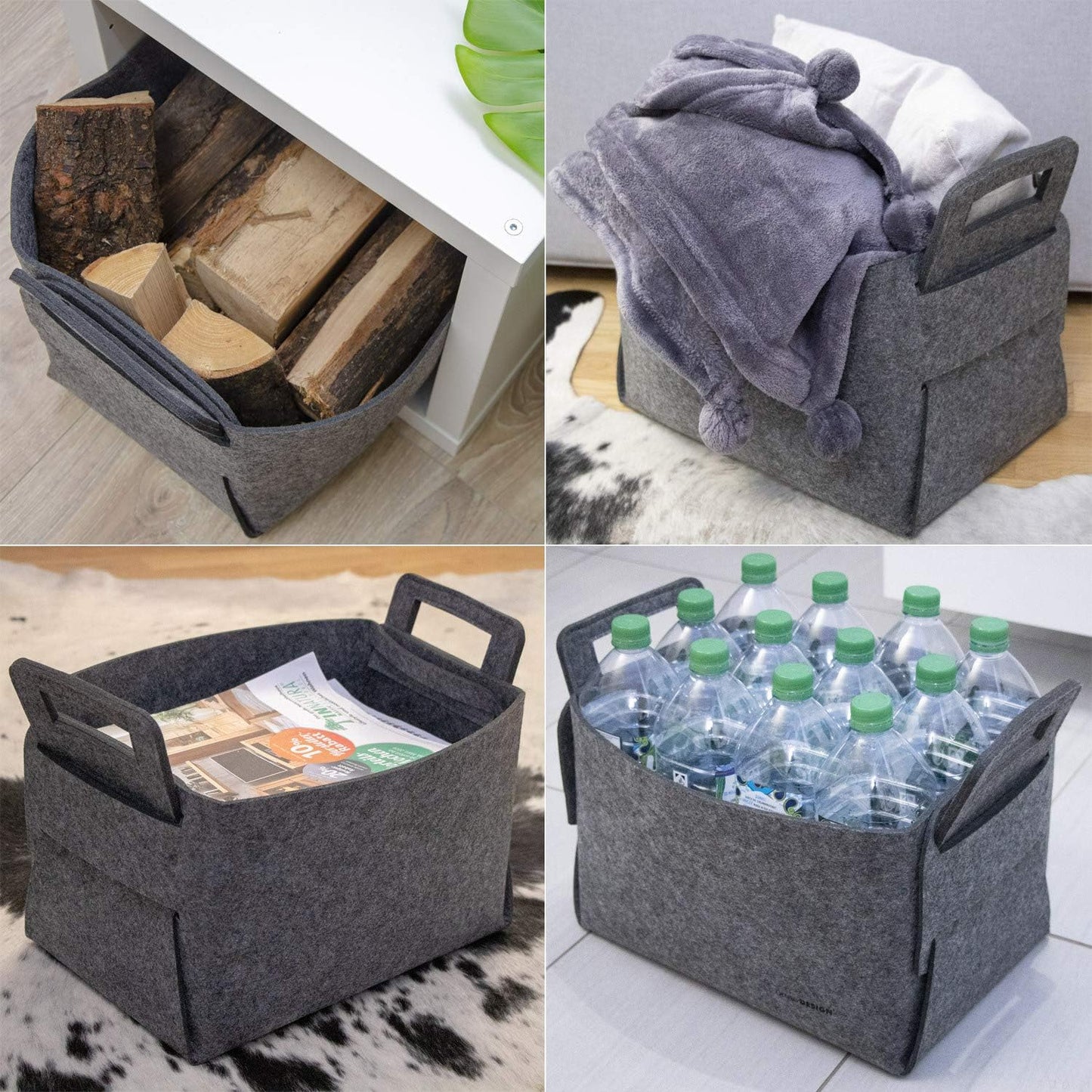 Filzkorb XL für Kaminholz
