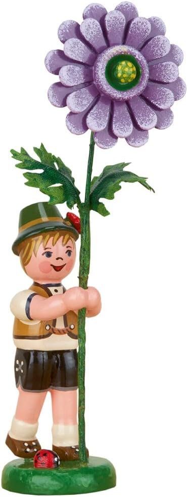 Blumenkind Figur Junge mit Dahlie