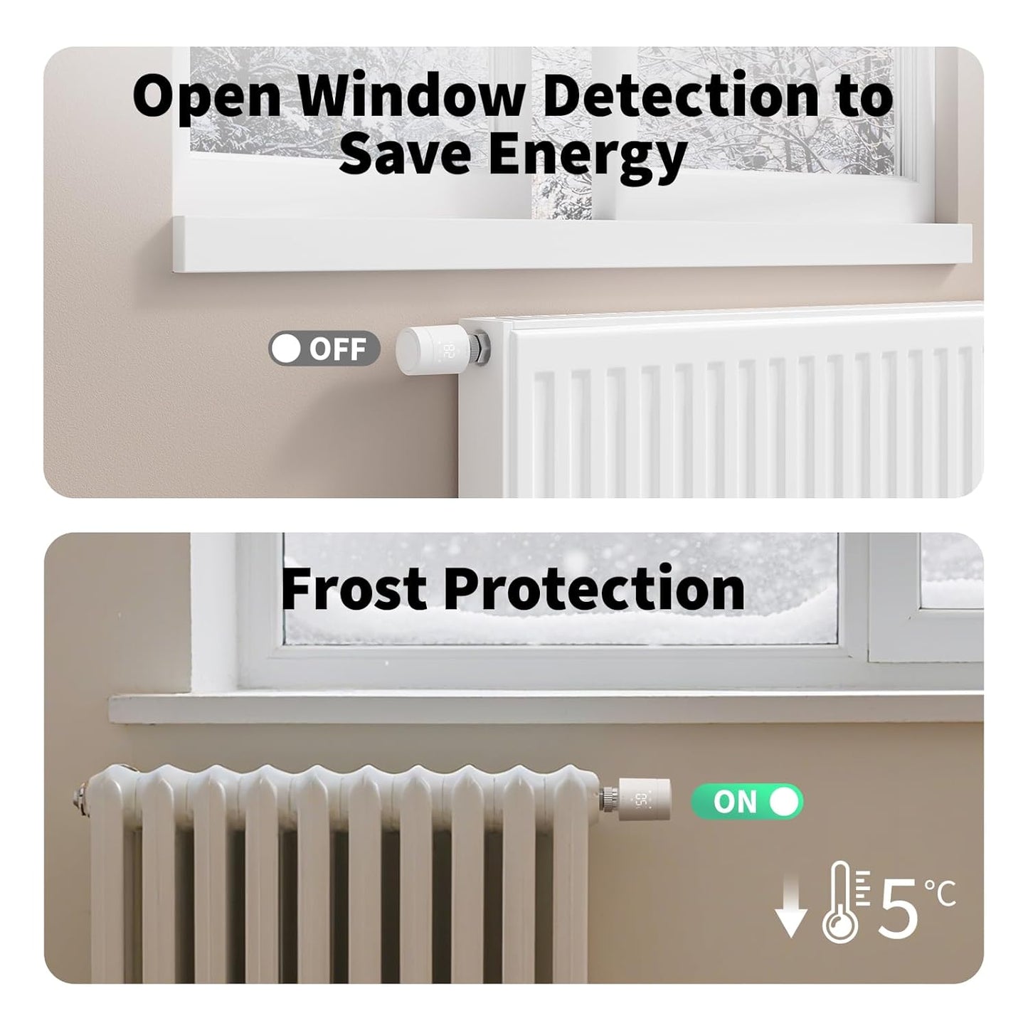 Smartes Heizkörperthermostat W600, Zigbee/Thread kompatibel, Unterstützt Zigbee /Thread