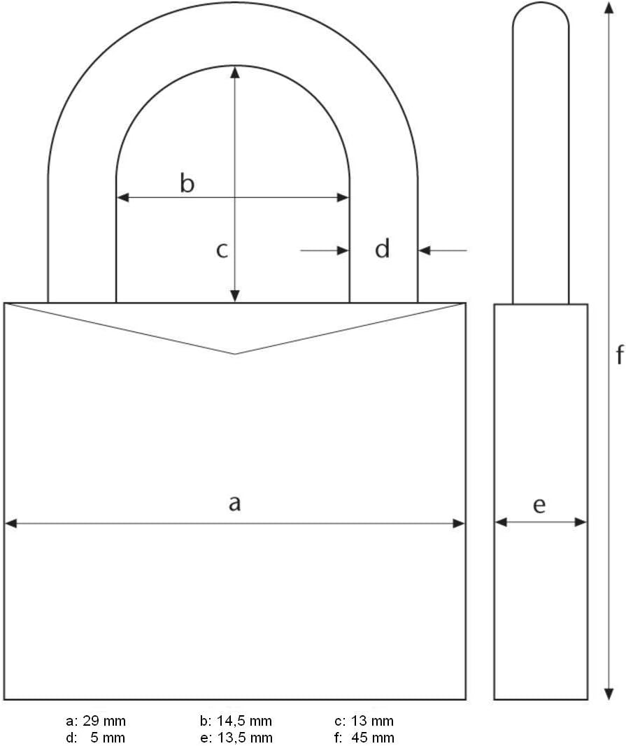 3-teiliges Vorhängeschloss-Set 45/30 mit Präzisions-Stiftzylinder, 30mm / 3er Set