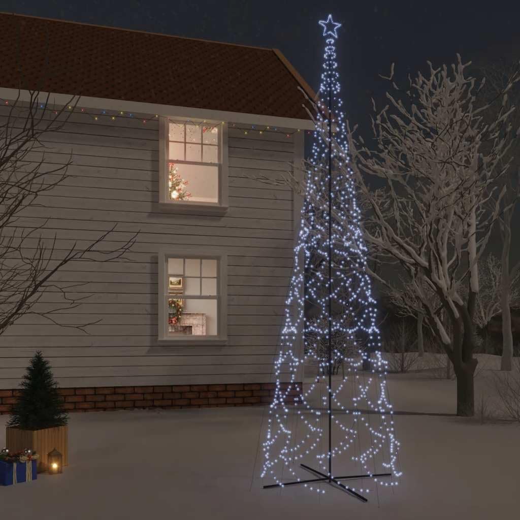 LED Weihnachtsbaum mit 3000 Lichtern, Kaltweiss 800 x 230 cm