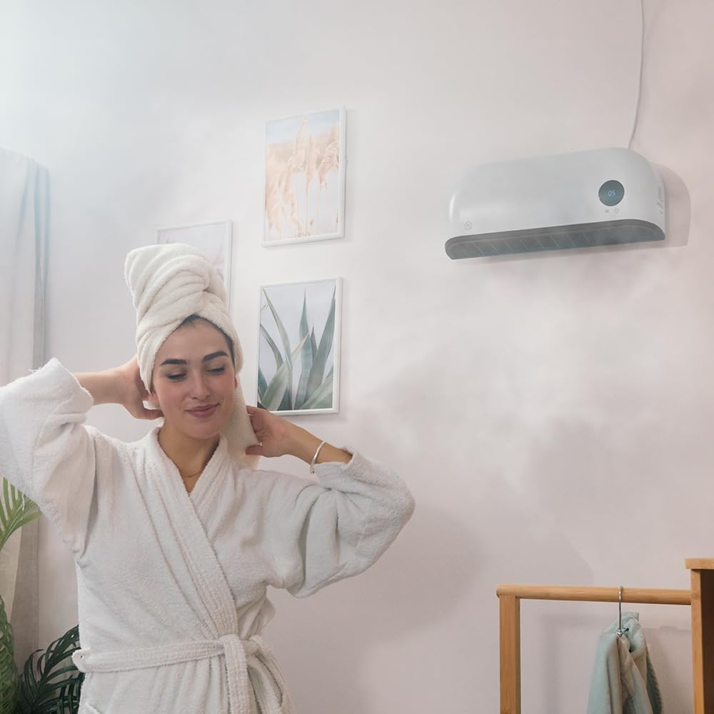 Badezimmer-Keramikheizer 2000 W mit LCD & Fernbedienung, Max + Bildschirm
