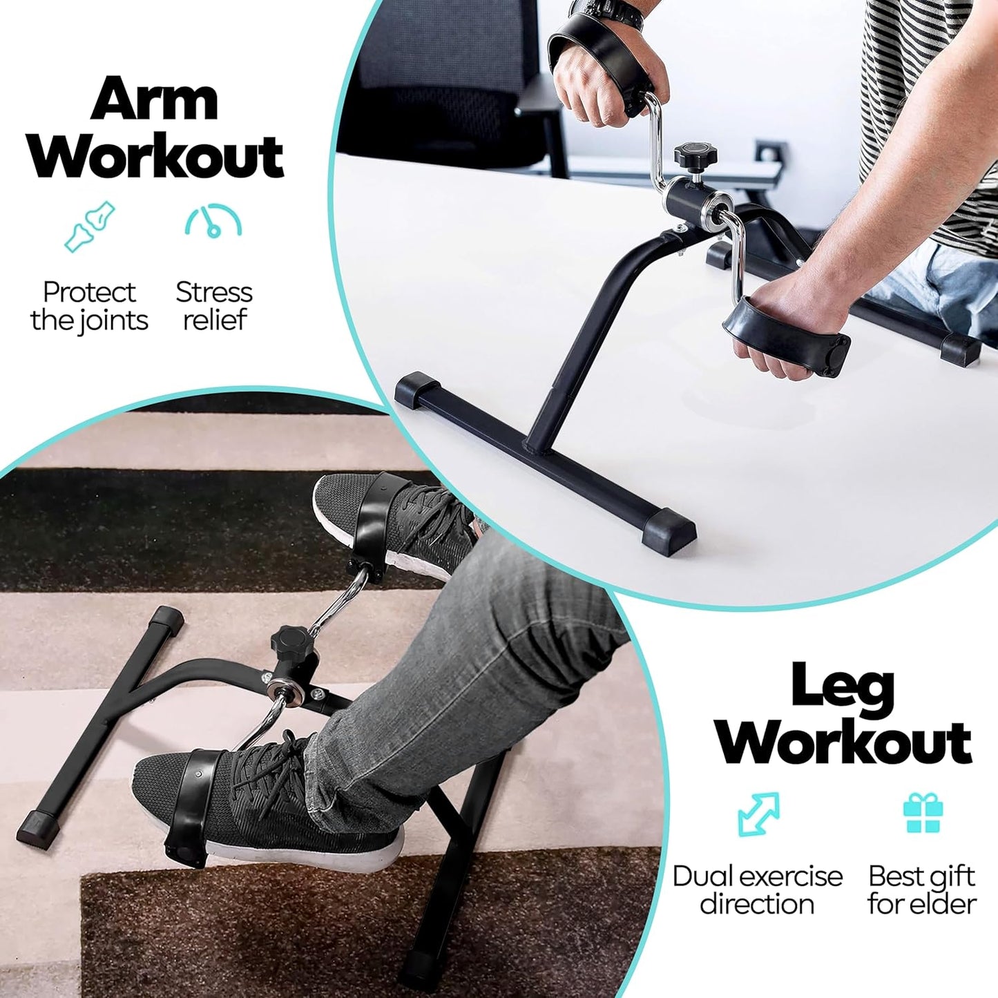 Pedaltrainer für Zuhause & Büro, Schwarz PED1