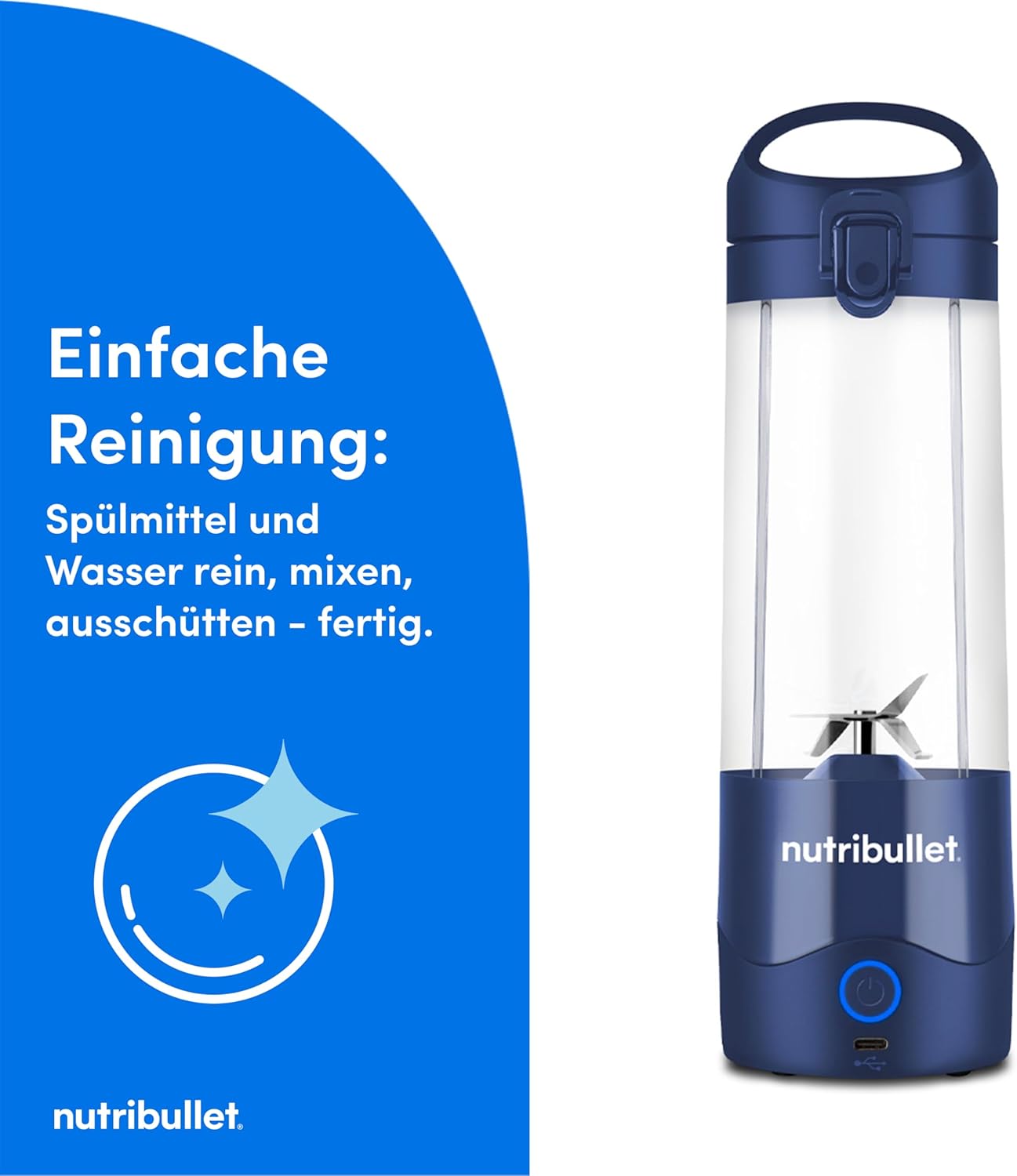 Mini-Mixer, Tragbar|Navy Blau