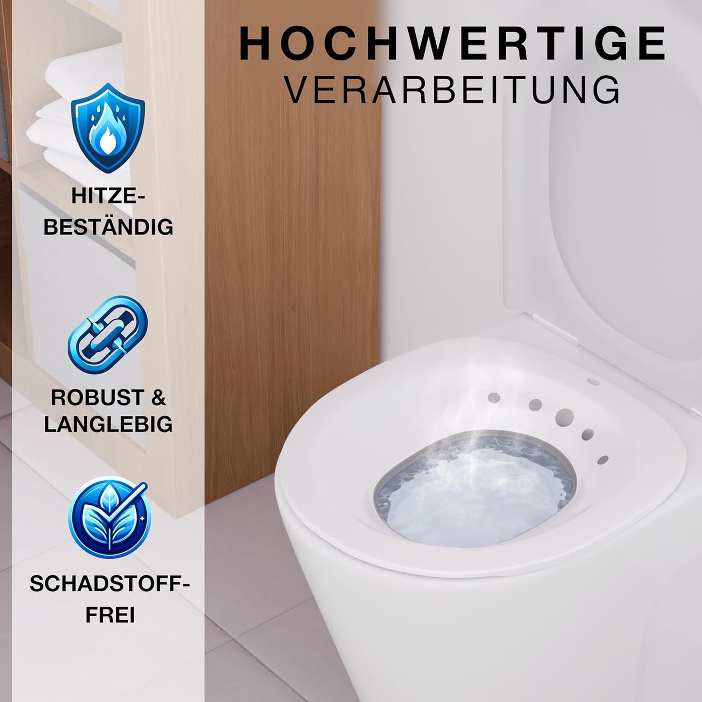 Faltbare Sitzbadewanne, Faltbar Grau/Weiss