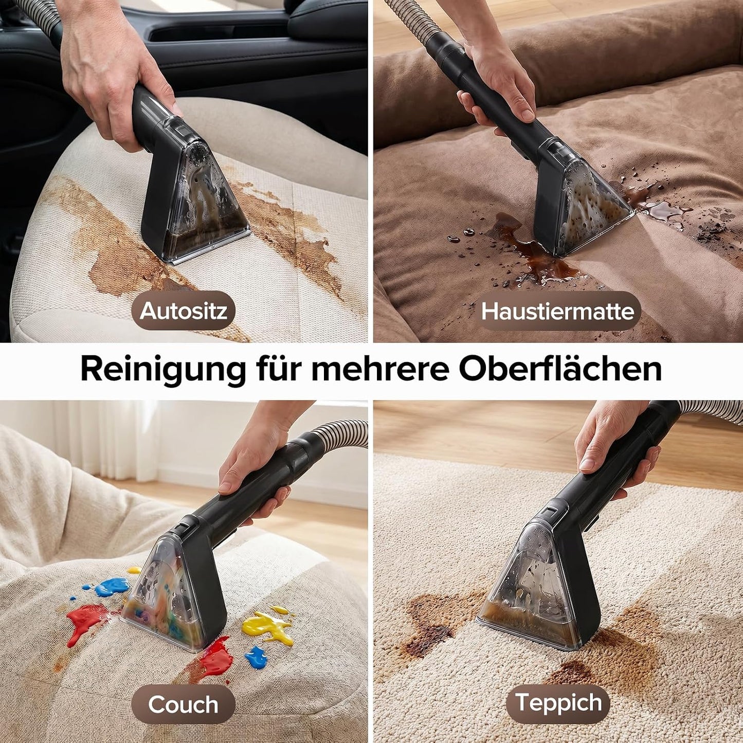 Waschsauger mit Selbstreinigung und 22 kPa Saugkraft, Glanzschwarz