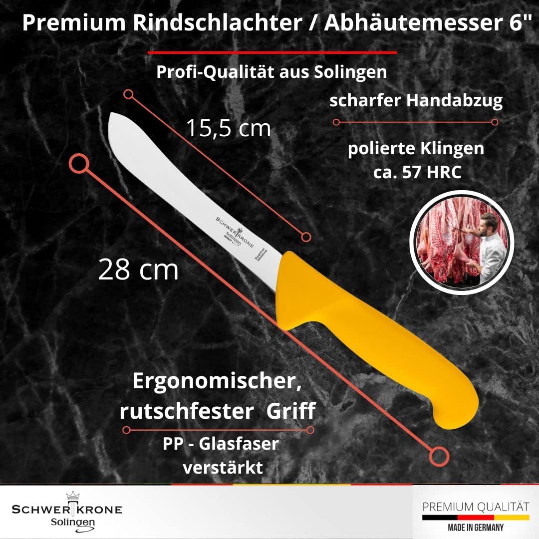 5-teiliges Metzgermesser-Set inkl. Wetzstahl, 5-teiliges Set