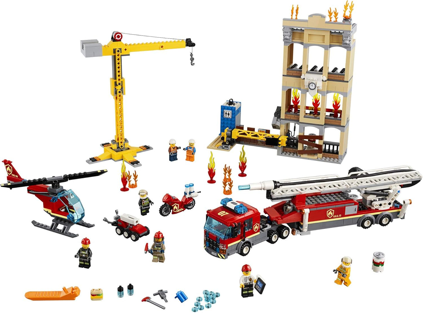 City Feuerwehr-Stadtset mit Licht & Sound
