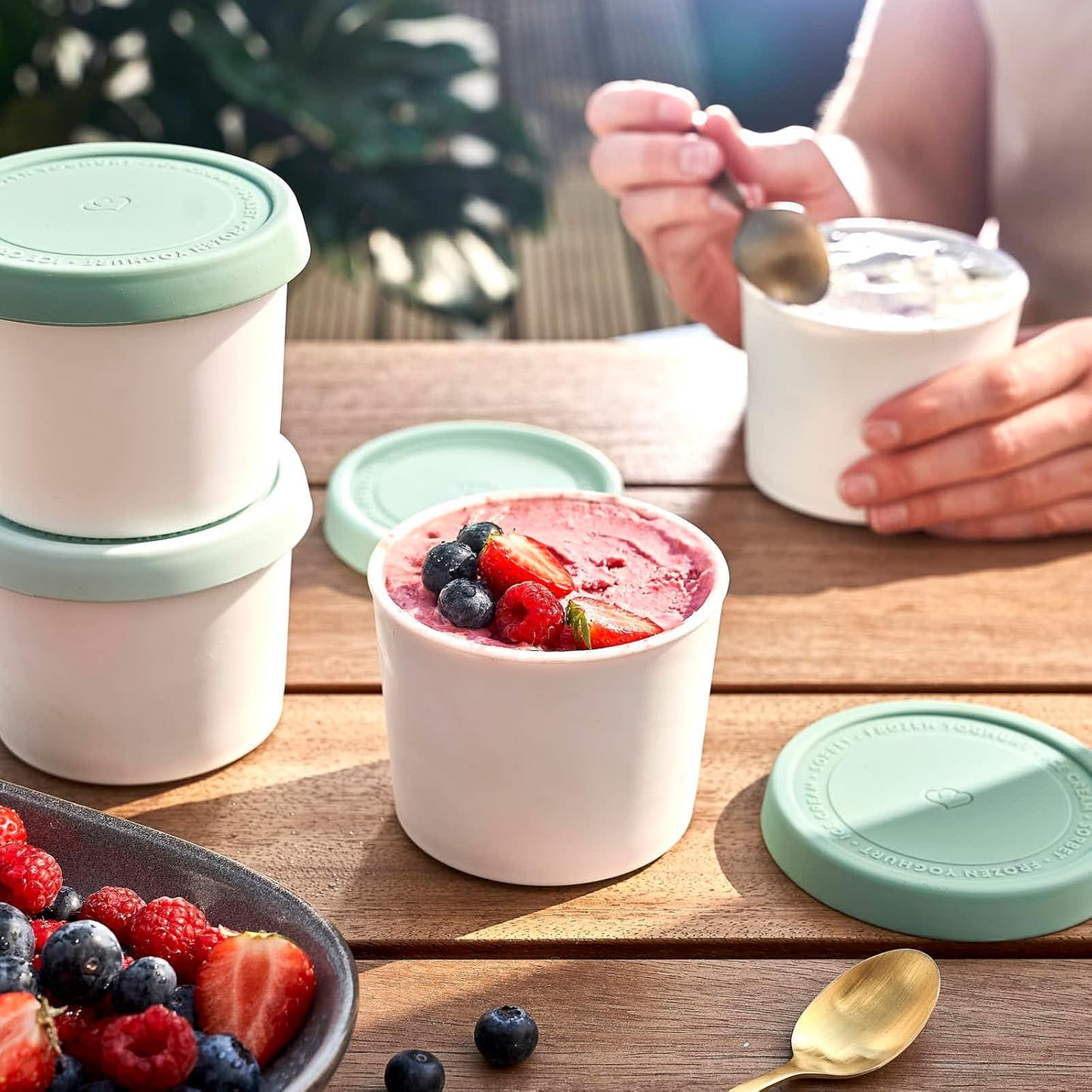 4-teiliges Eisbehälter-Set für Speiseeis