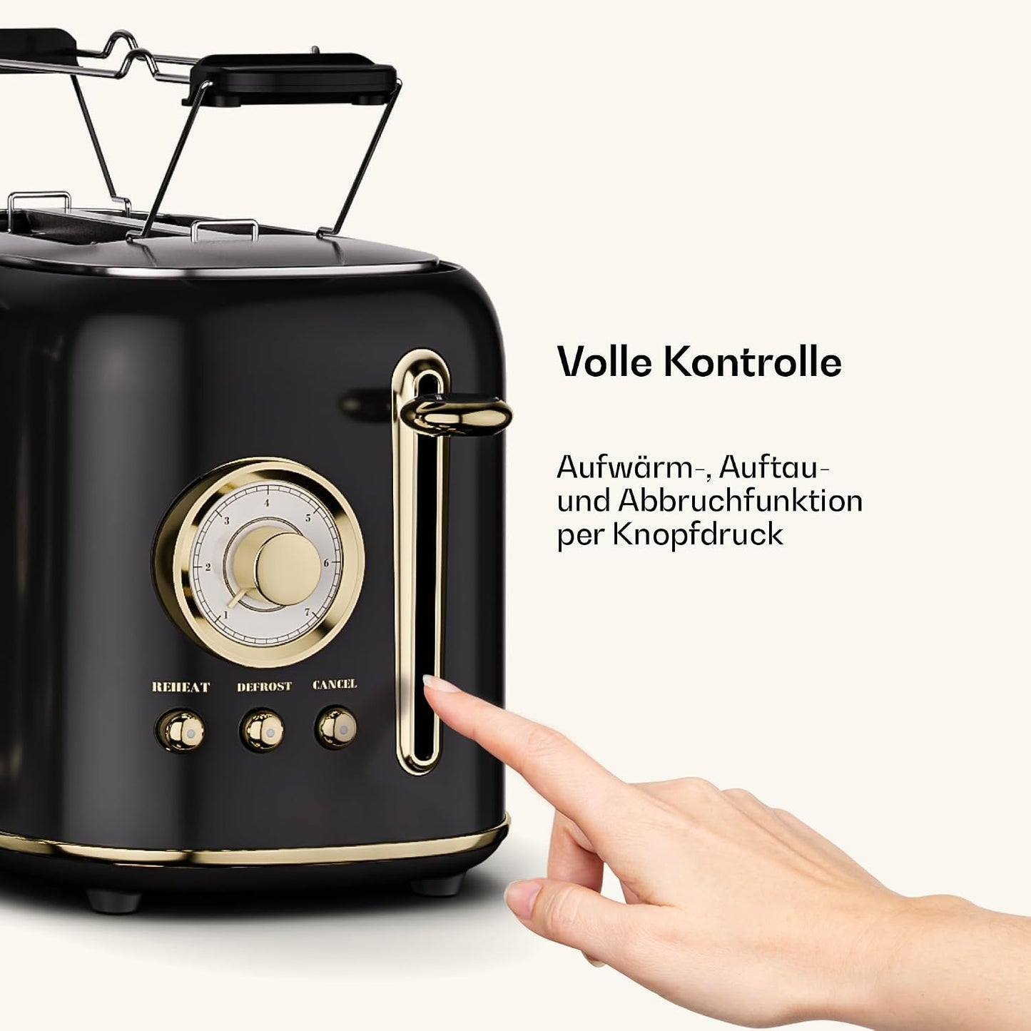 Retro-Toaster Victoria, Schwarz Toaster