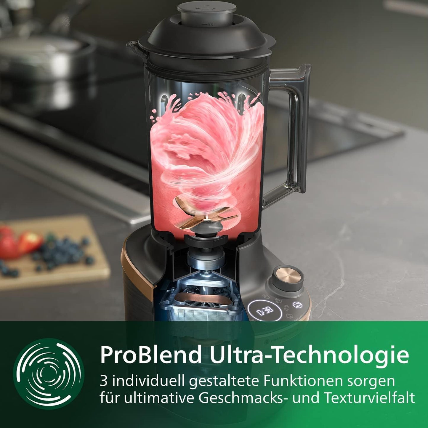 Hochleistungsmixer HR3770/10 mit Entsaftermodul, 8 Programme
