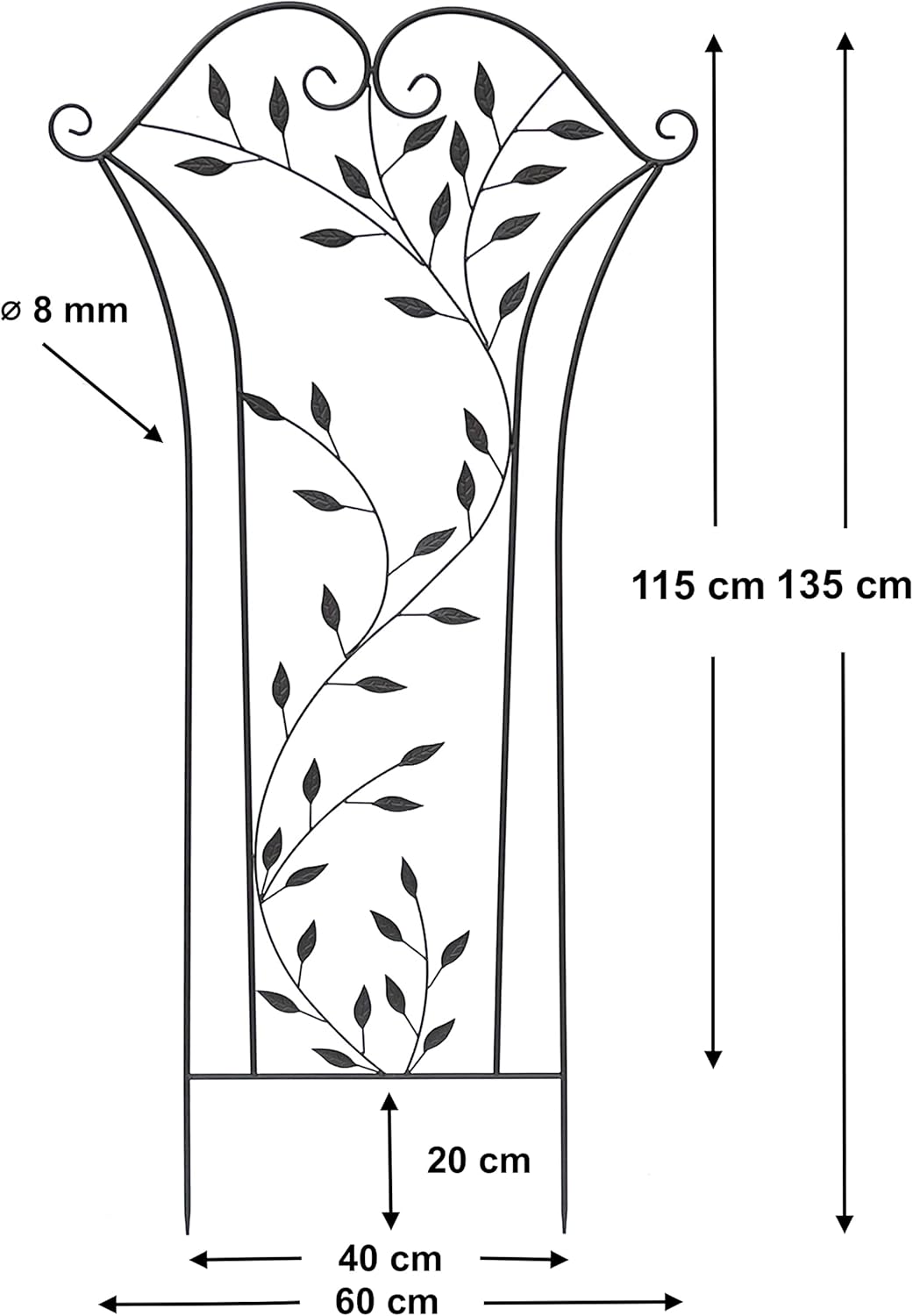 Rankhilfe, 135 cm