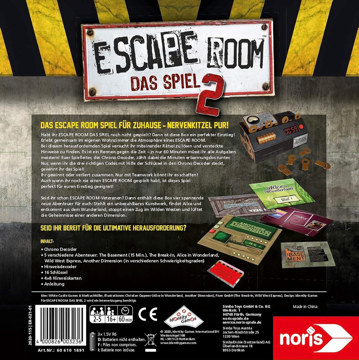 Escape Room Spiel mit Chrono Decoder (ab 16)