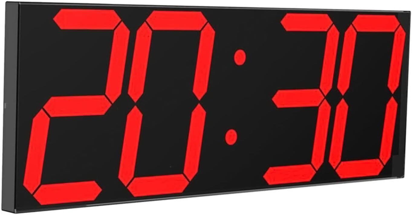 Digitale LED-Wanduhr mit Kalender und Countdown, Rot