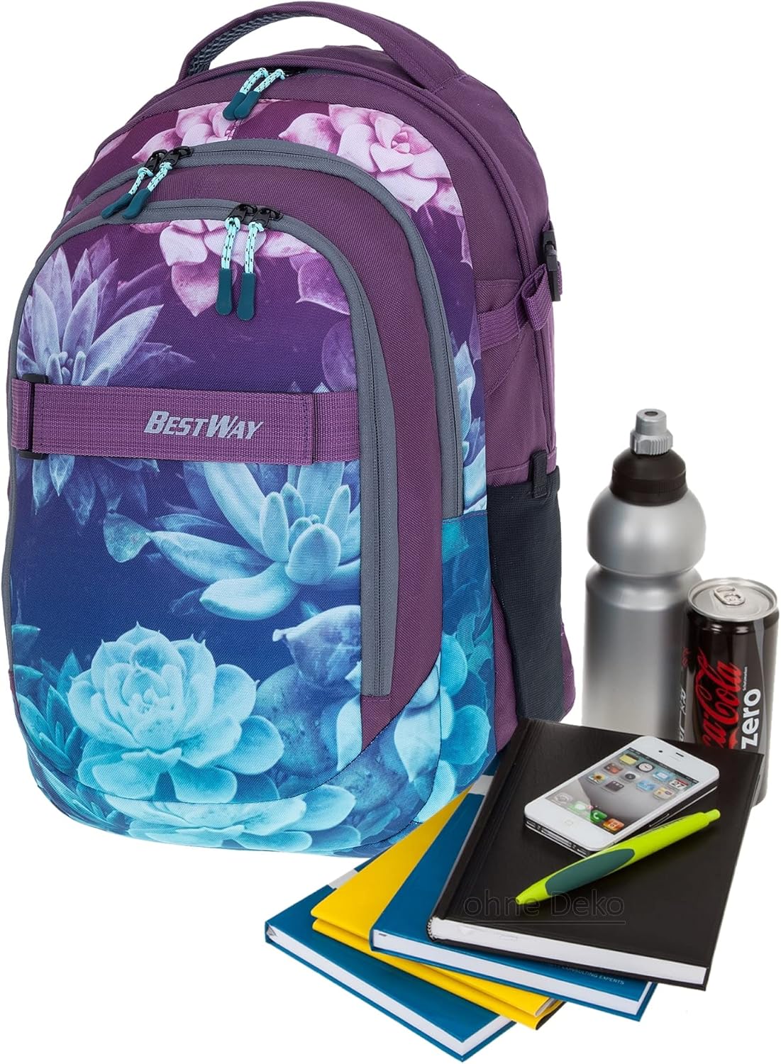 Schulrucksack-Set mit Laptopfach (4-teilig)