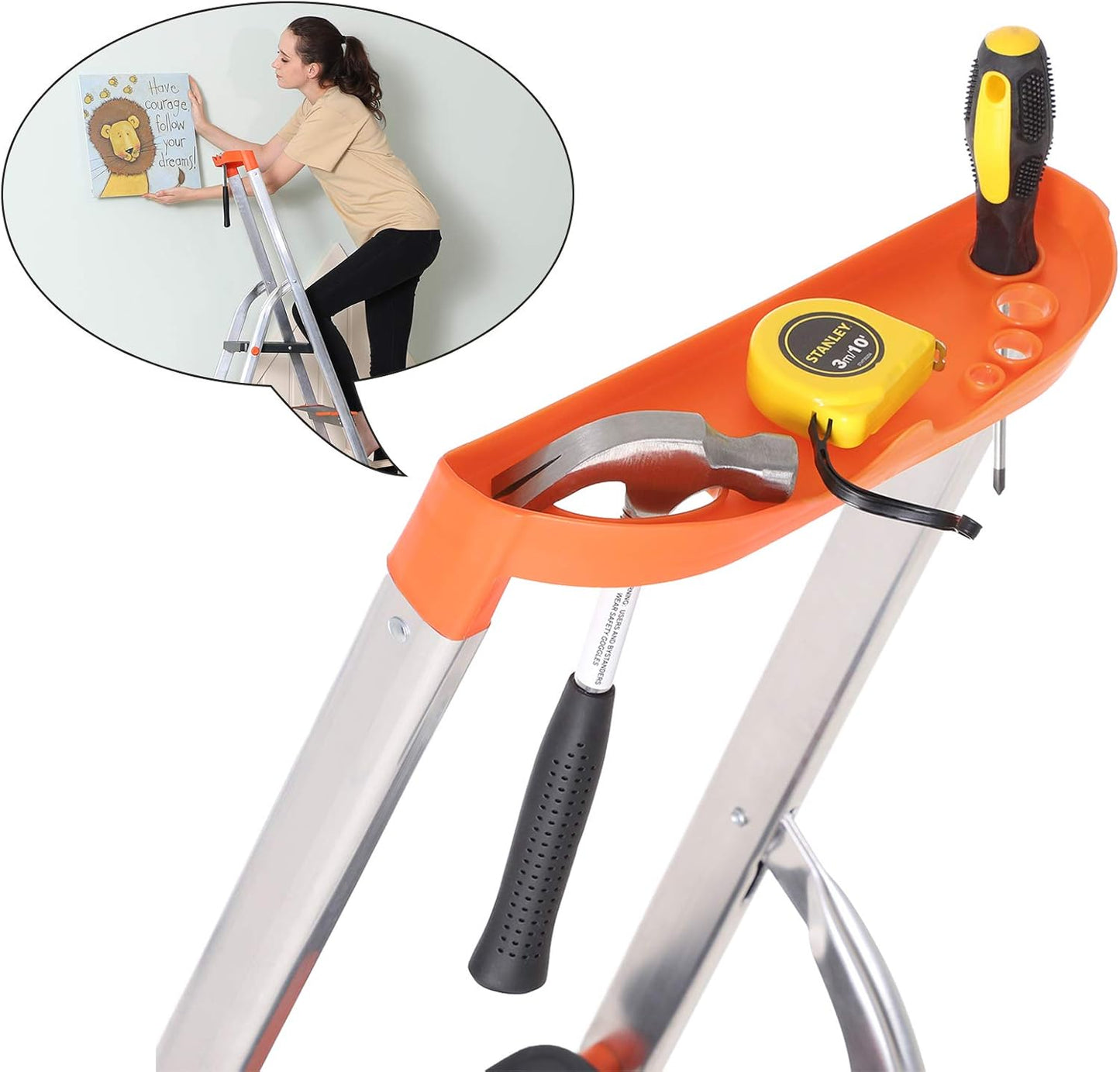 Leiter GLT04BK, 4 Stufen