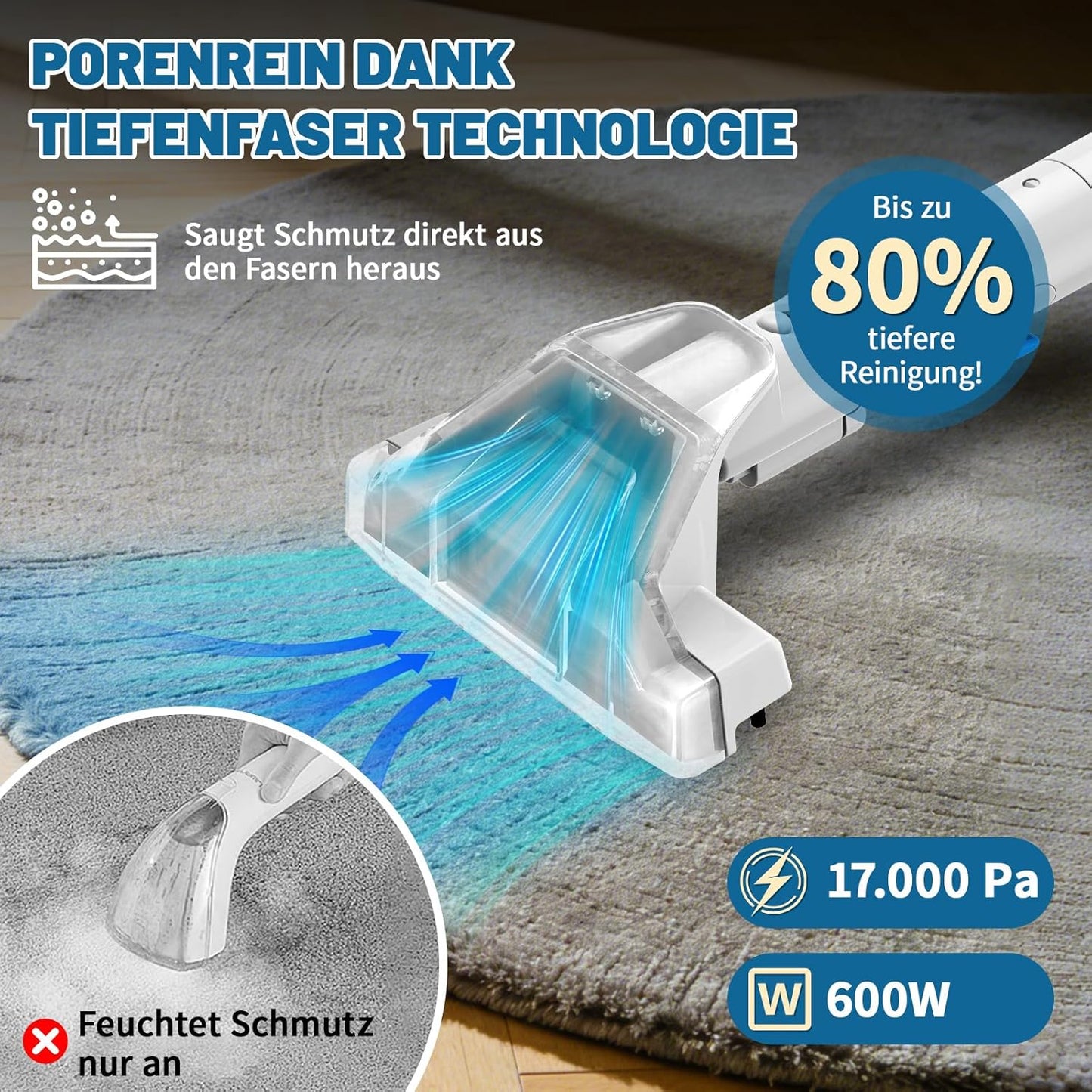 Polster- und Teppichreiniger 600W 17kPa