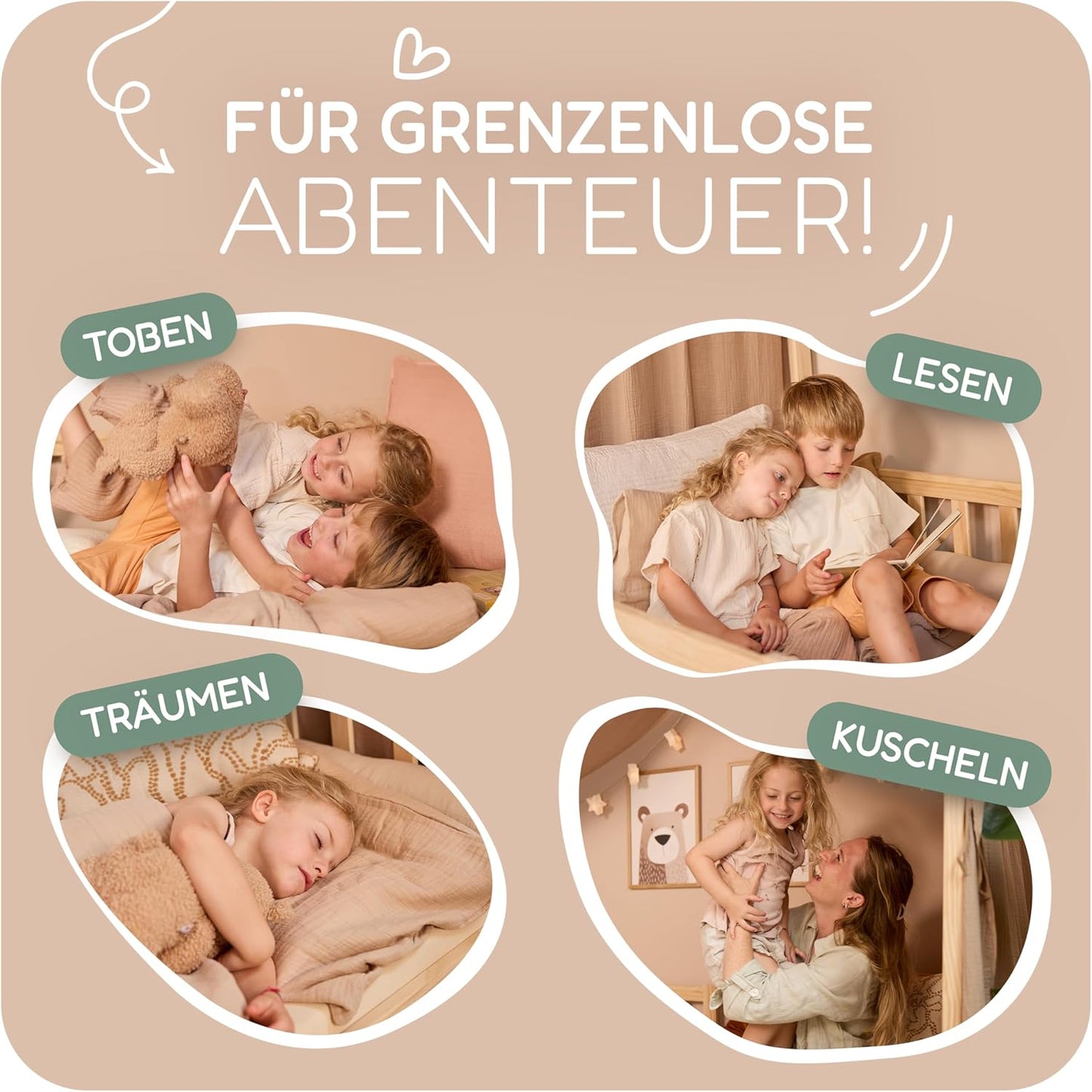 Himmelbettvorhang, Beige H320 x B135 cm (1er Pack)