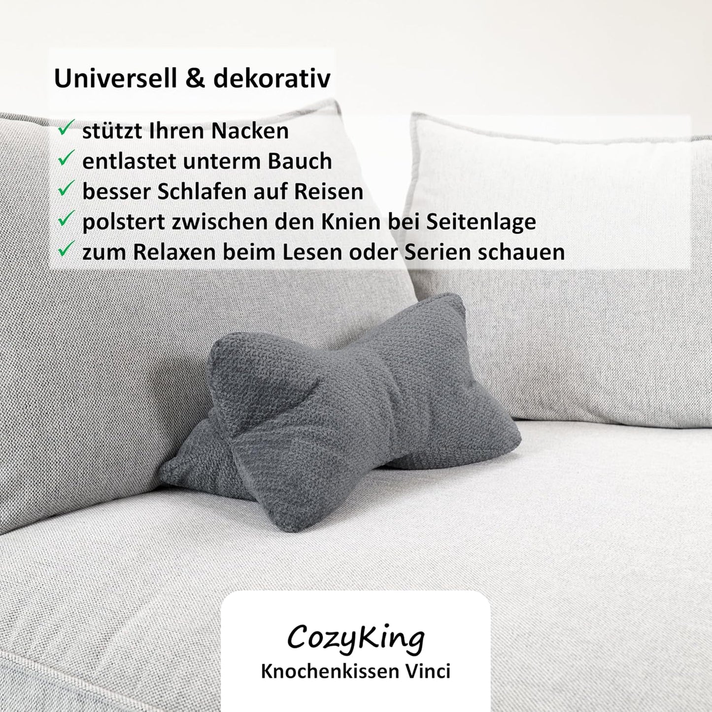 Knochenkissen Vinci, Vinci Grau