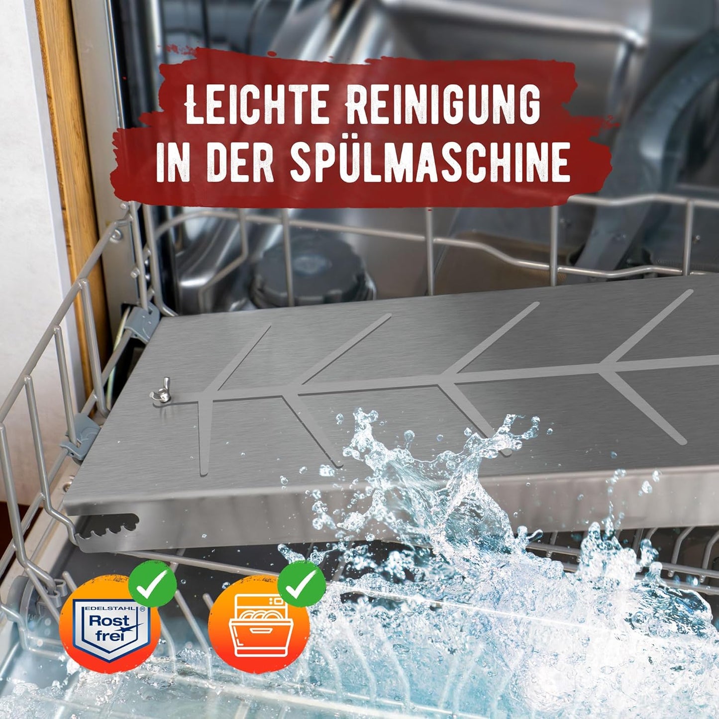 XXL Flammlachsbrett, Edelstahl