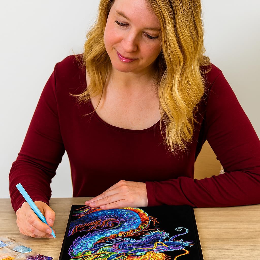 Diamond Painting Neon Drache