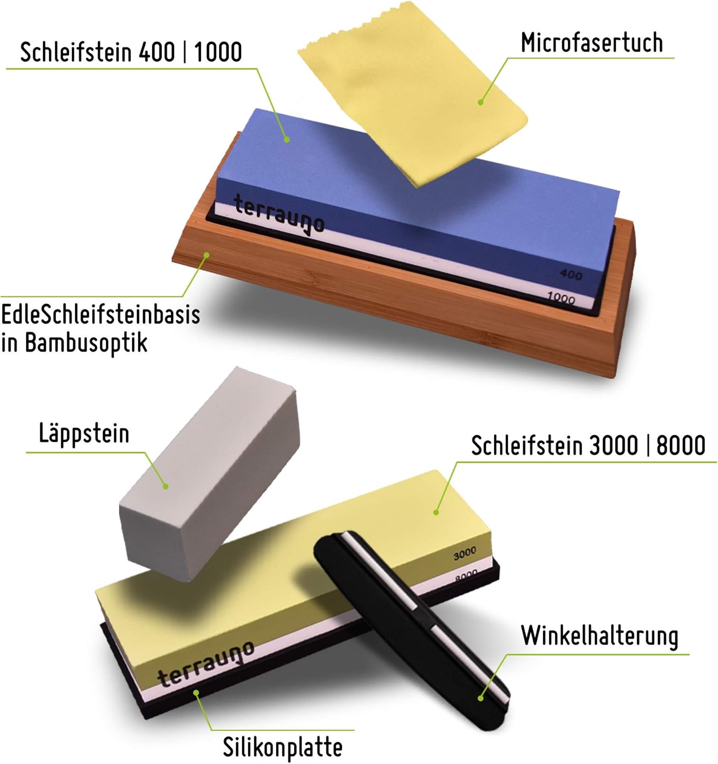Schleifstein-Set 4-in-1
