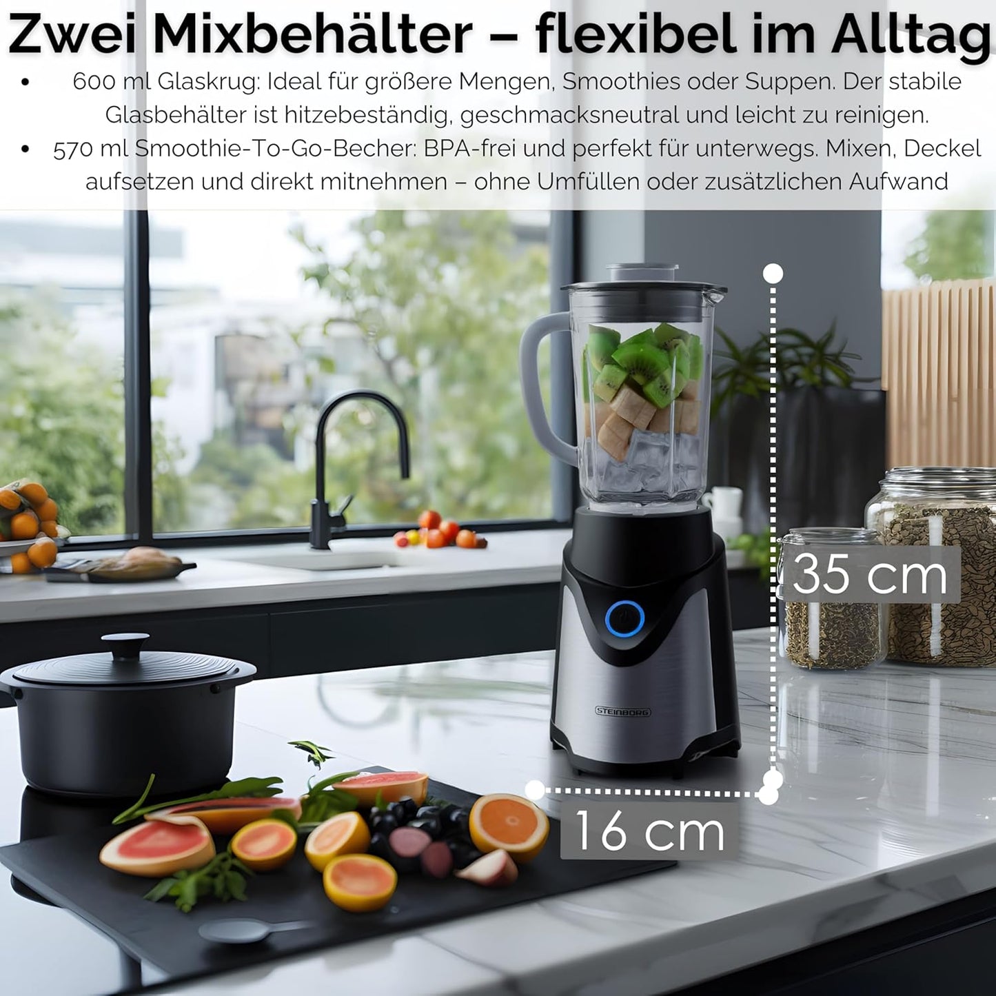 Standmixer mit To-Go Becher