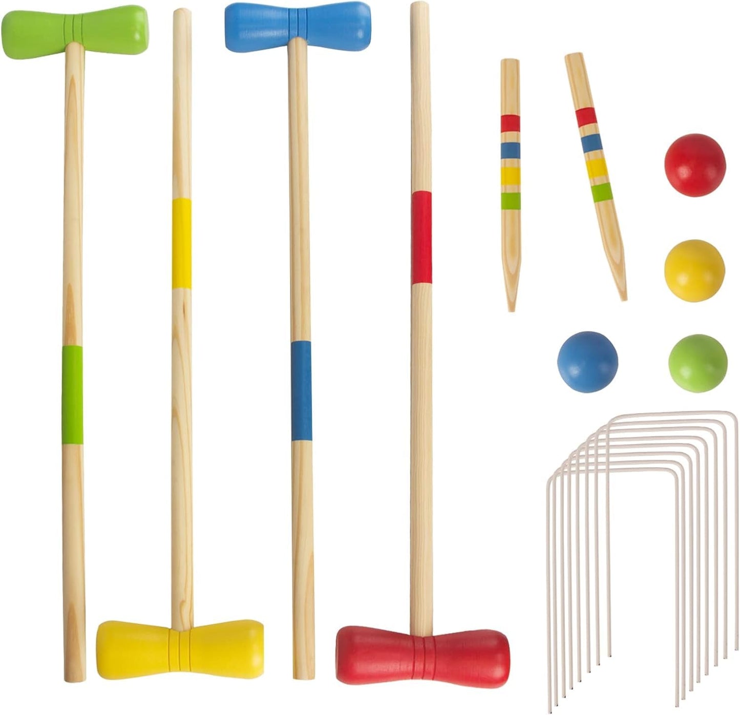 Krocketspiel-Set für 4 Spieler, Verschiedene