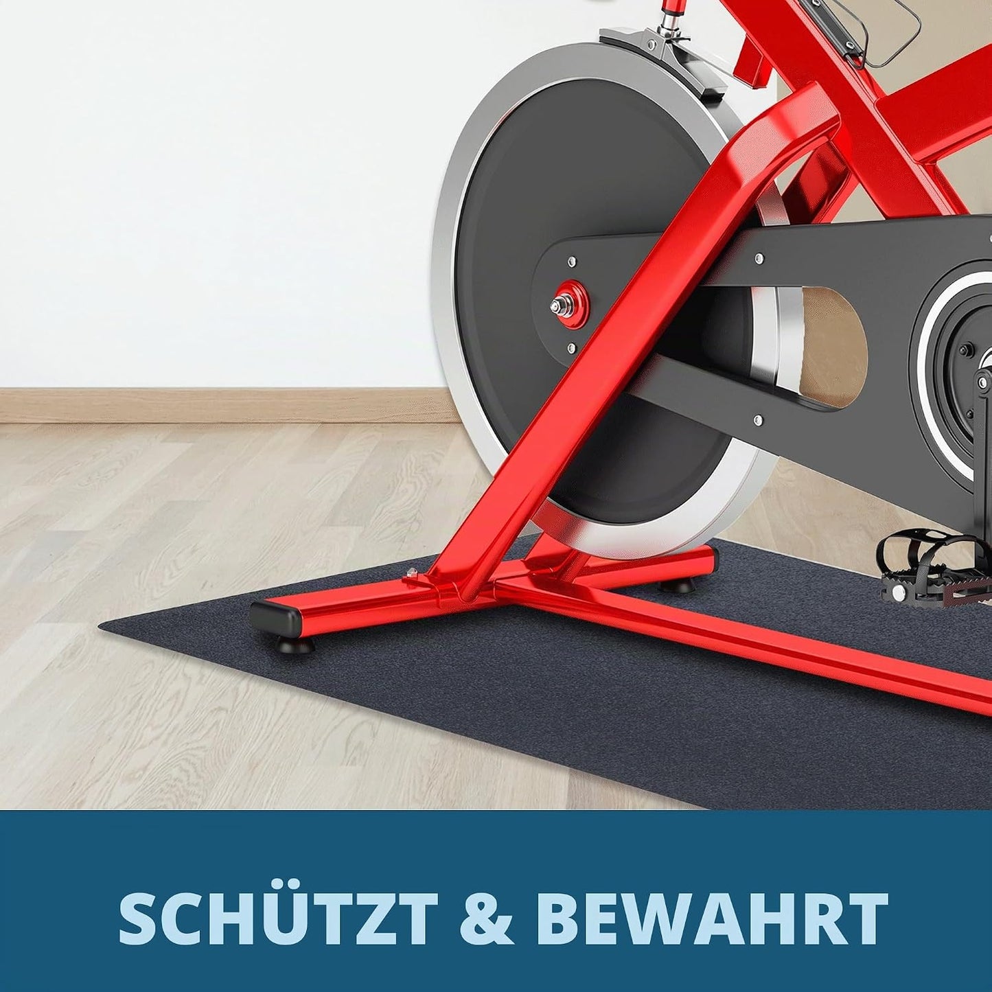 Trainingsgeräte-Bodenschutzmatte (61 x 152,4 cm), 152.4L x 61B x 0.3D cm