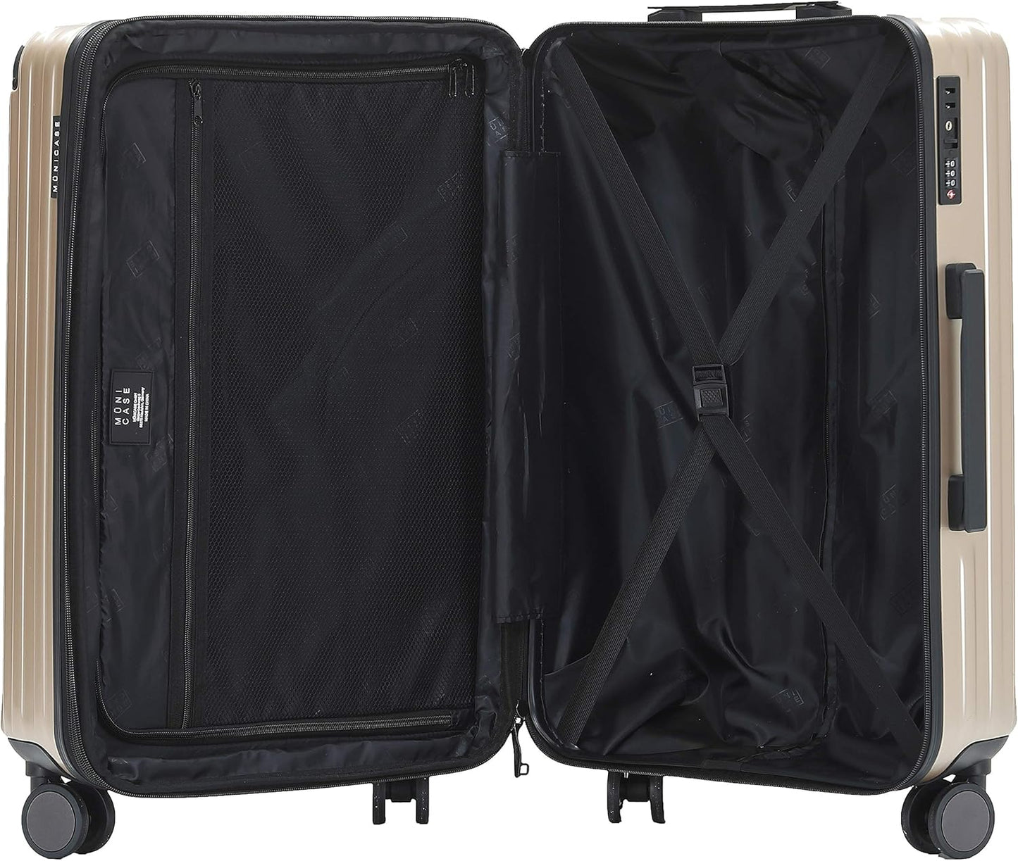 TSA-Schloss Trolley-Koffer Hardschale (Klein), Champagner