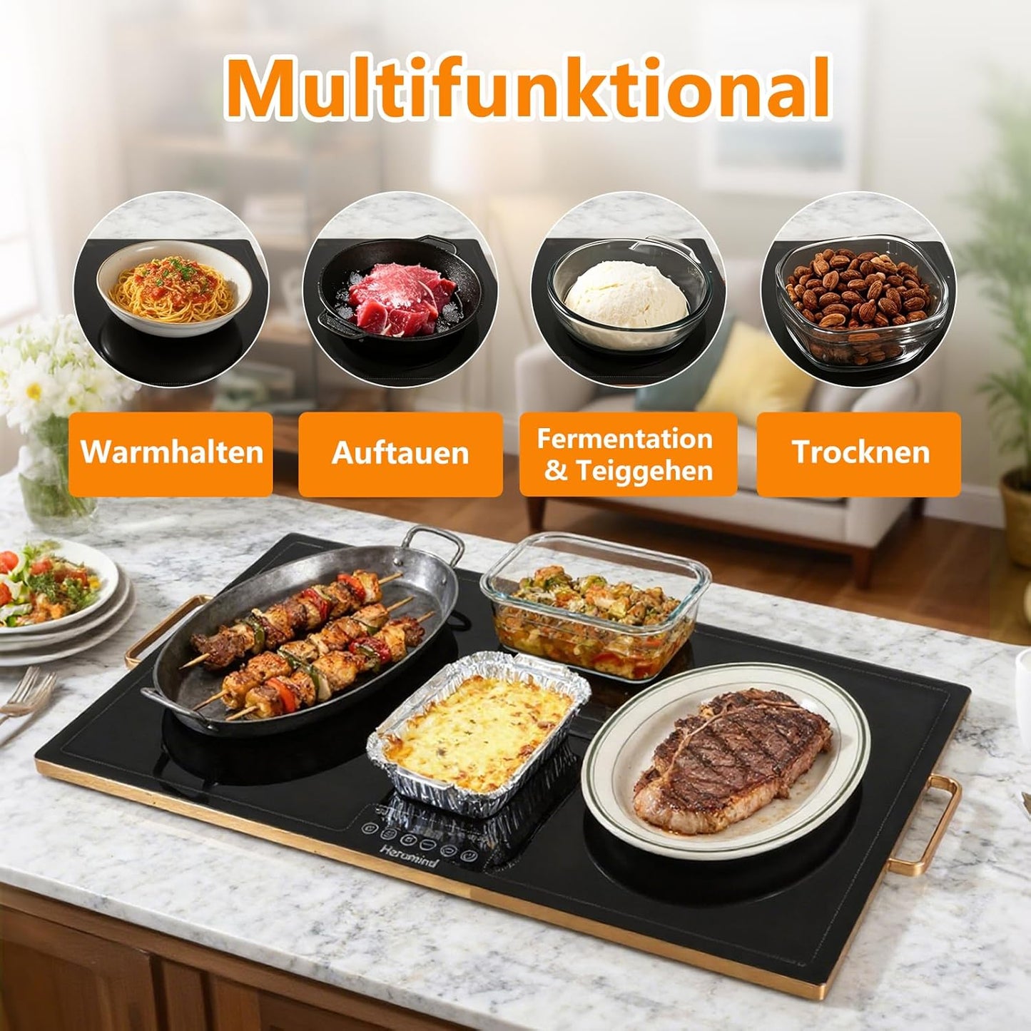 Professionelle Warmhalteplatte mit Touchscreen (80x45 cm), 80*45cm