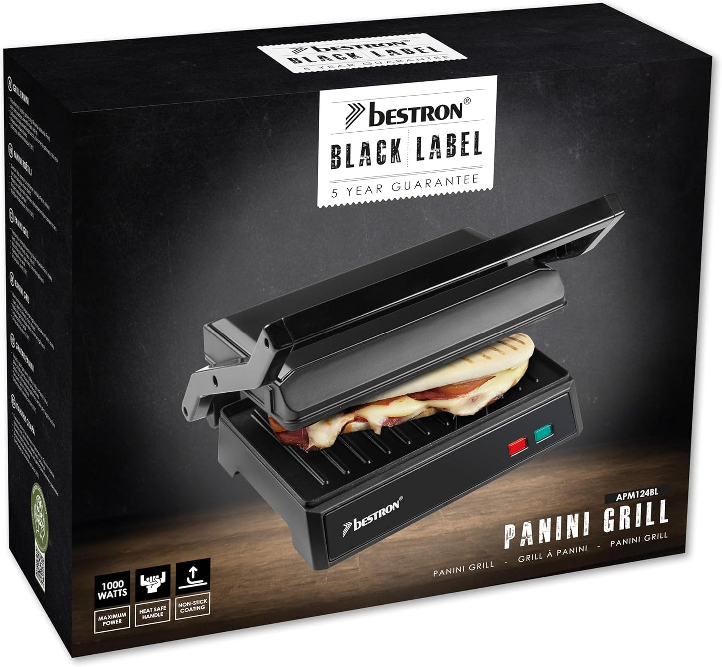 Kontaktgrill mit Auffangschale, Mattschwarz