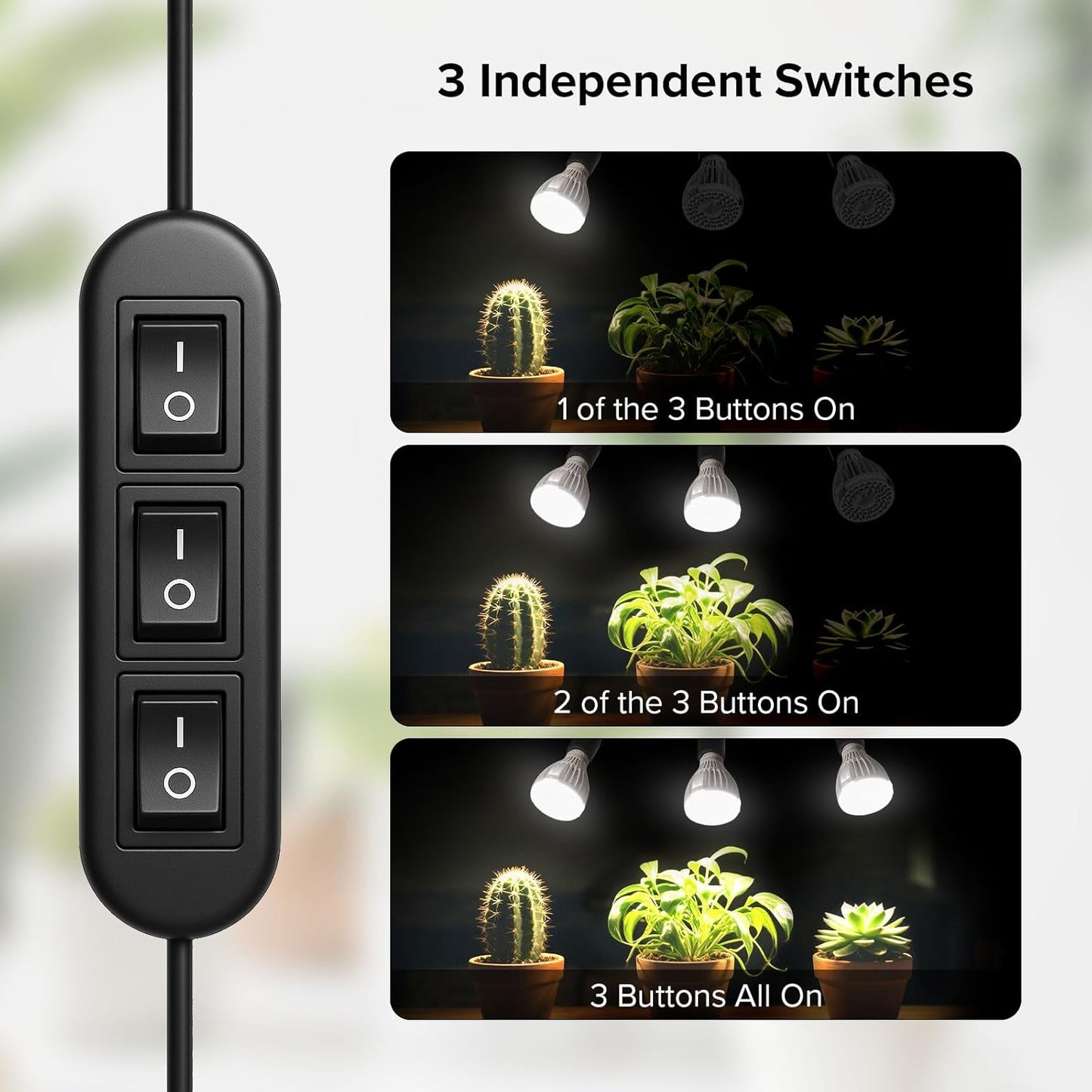 LED-Pflanzenlampe mit Stativ, 90W mit Ständer