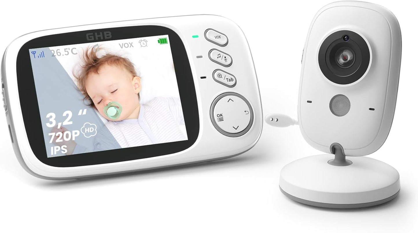 Babyphone mit Kamera und LCD-Display, 3,2 Zoll