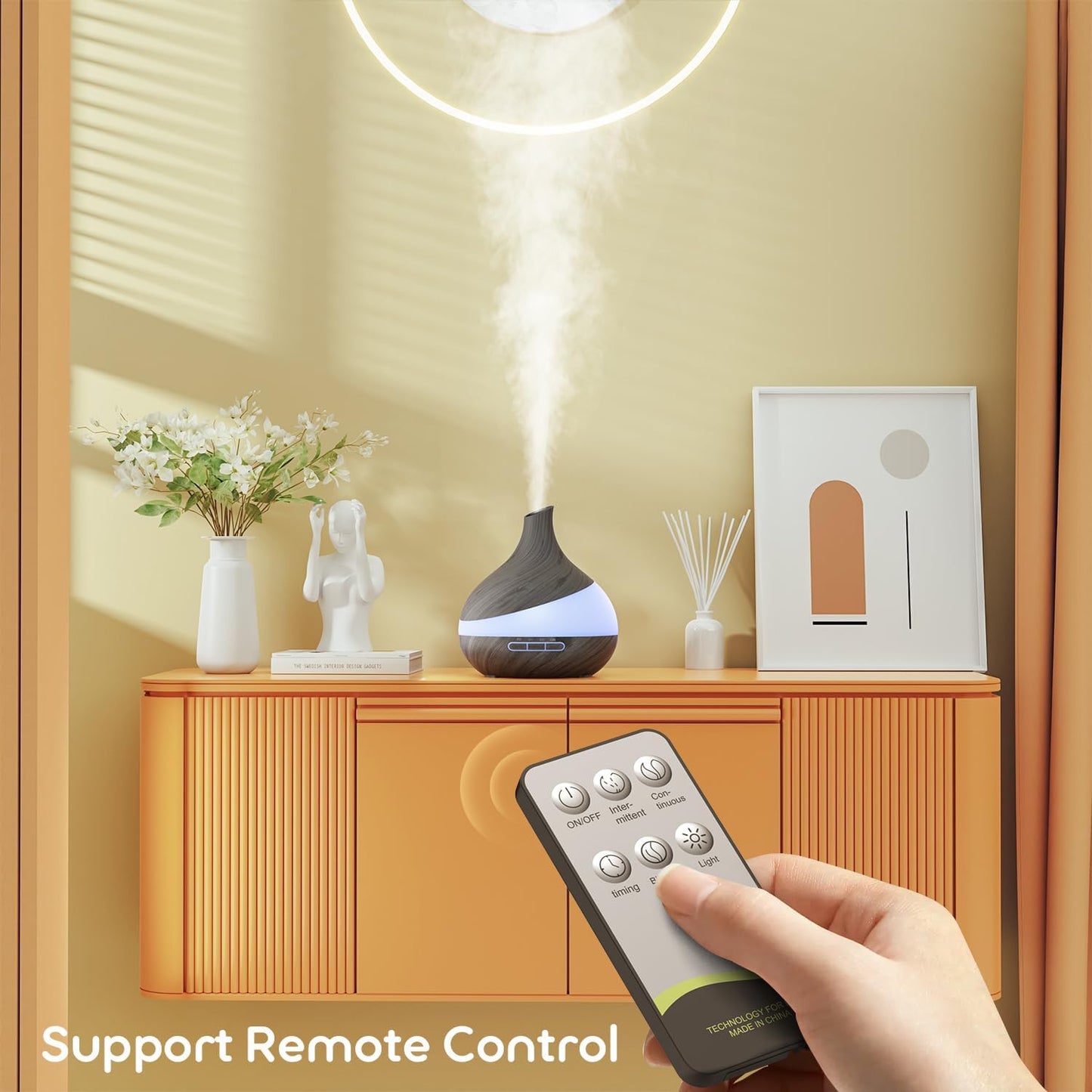 Aroma Diffuser mit Fernbedienung und Timer, Blackish Brown