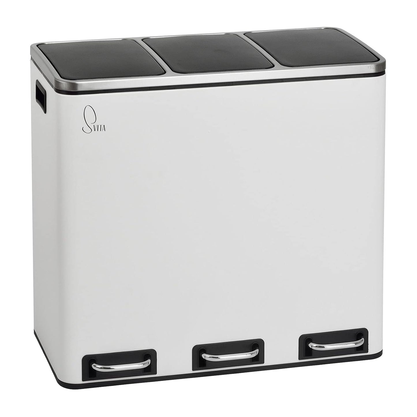 Mülleimer TM3X18 mit 3 Fächern, Weiss|TM3X18