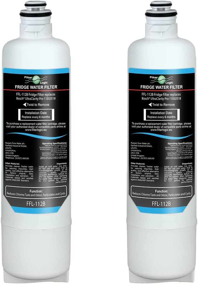Wasserfilter-Set FFL-112B für Siemens/Bosch Kühlschränke (2 Stück)