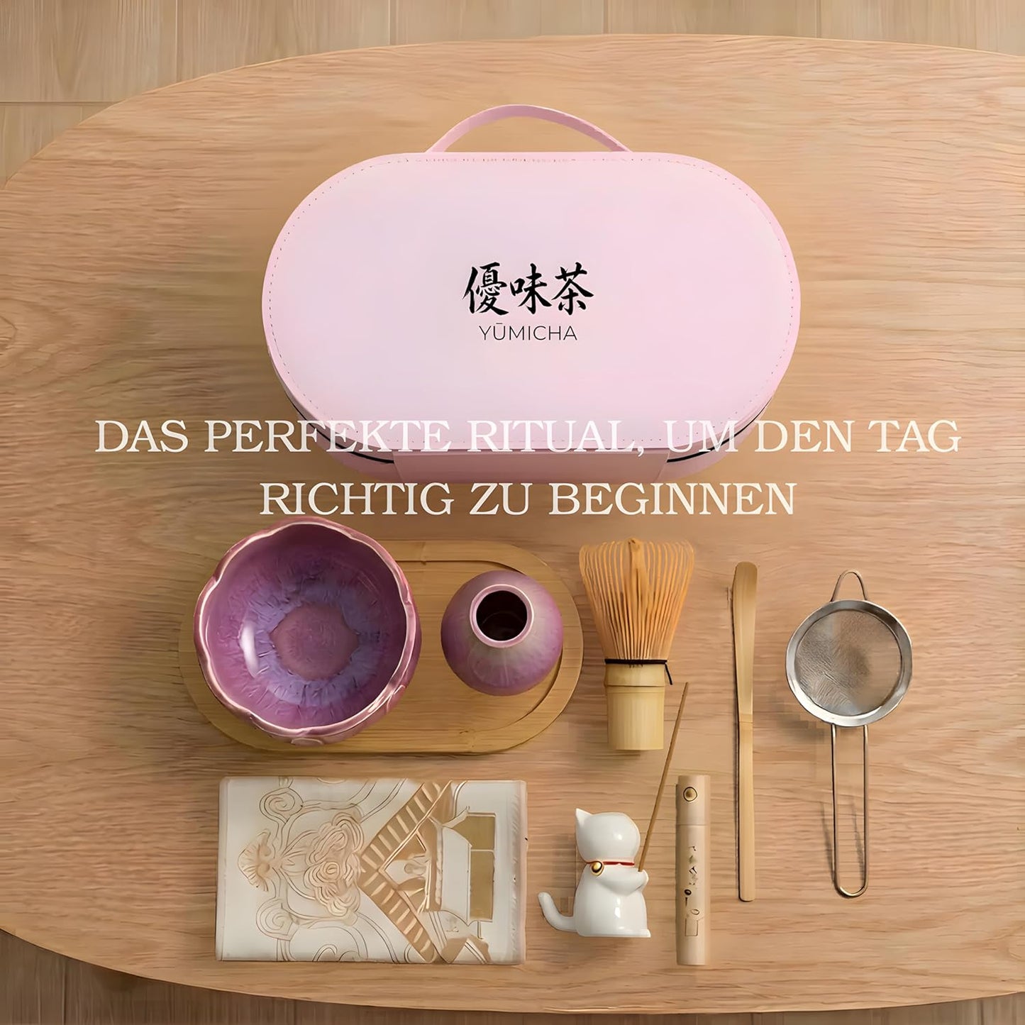 Matcha Tee-Set, Rosafarbener Service, Lotusrosa 10