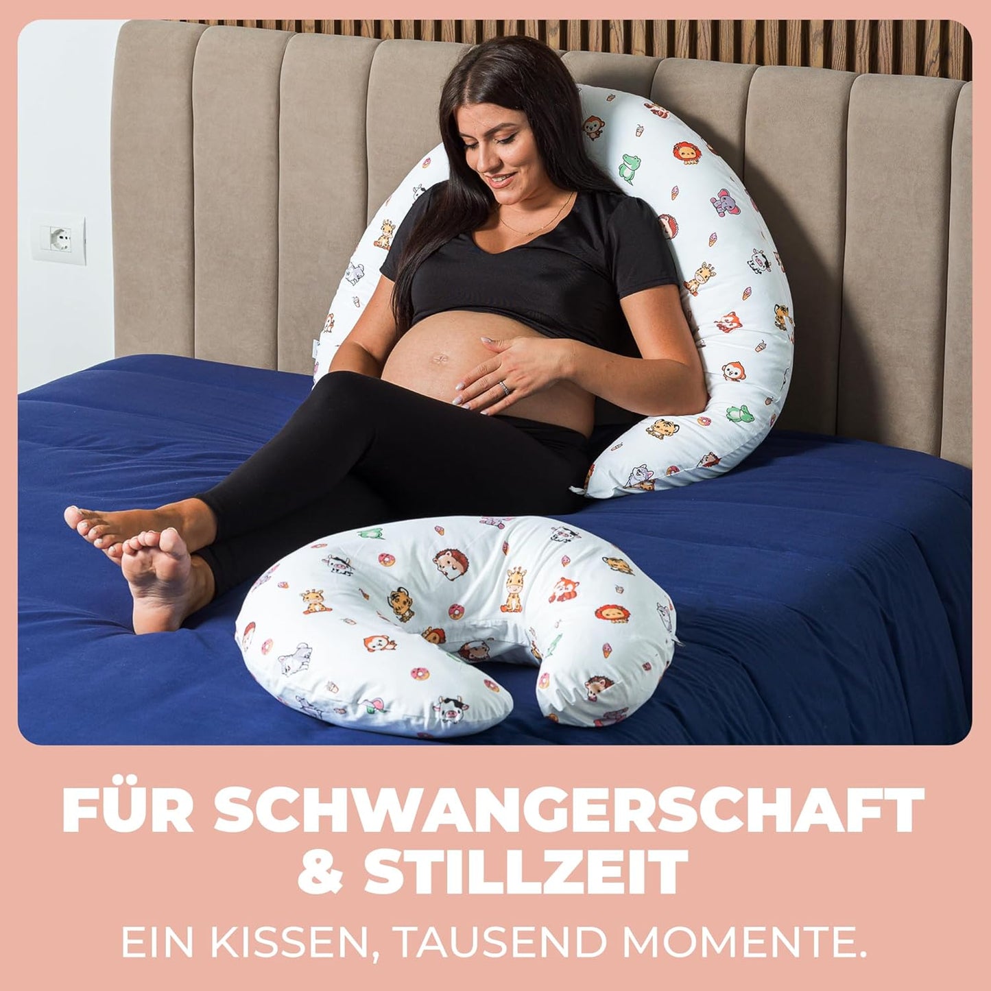 Ergonomisches Schwangerschafts- und Stillkissen XXL, Stillkissen XXL Dschungel
