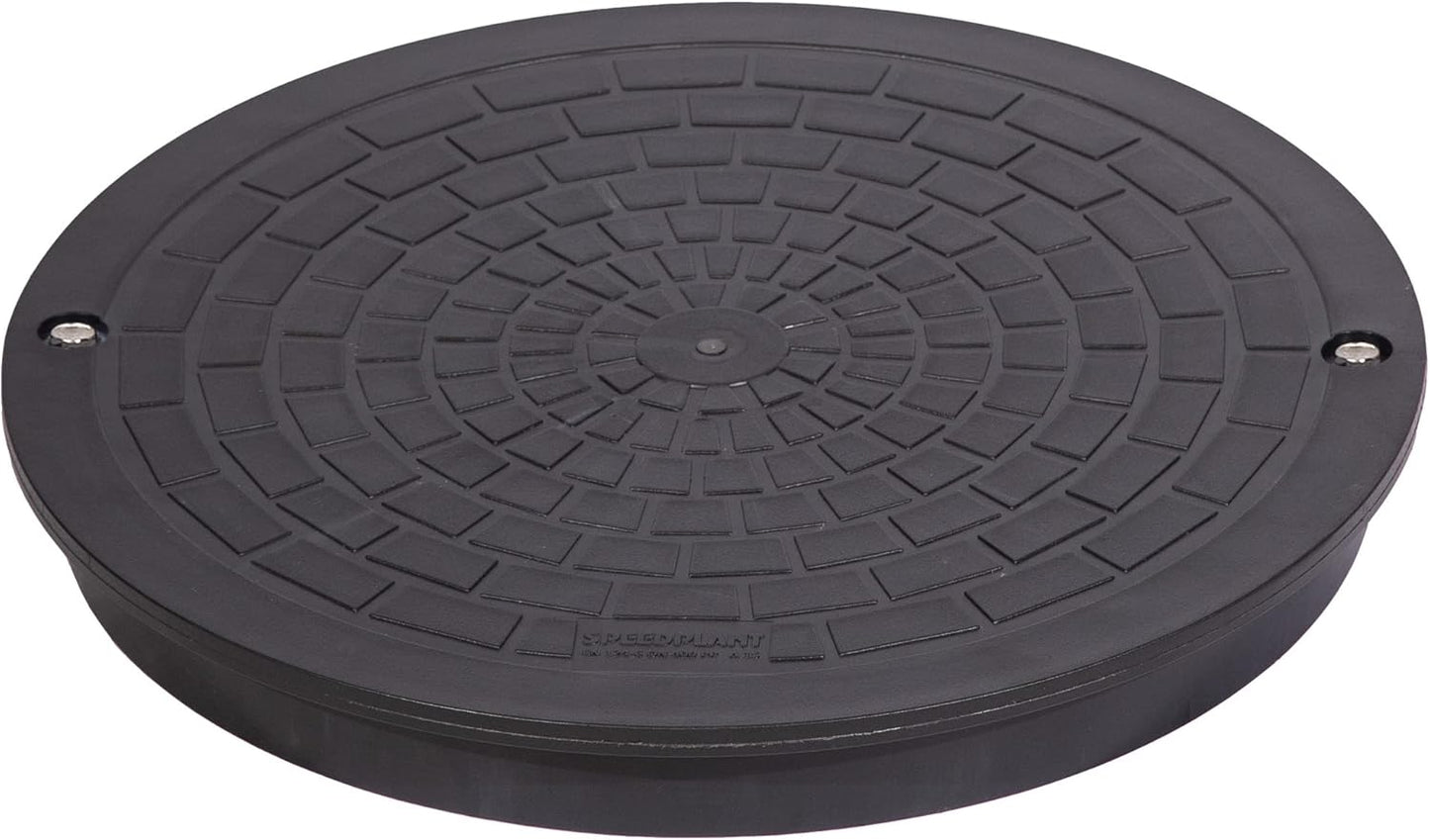 Schachtverlängerung mit Schachtdeckel, 0,5m Schwarz