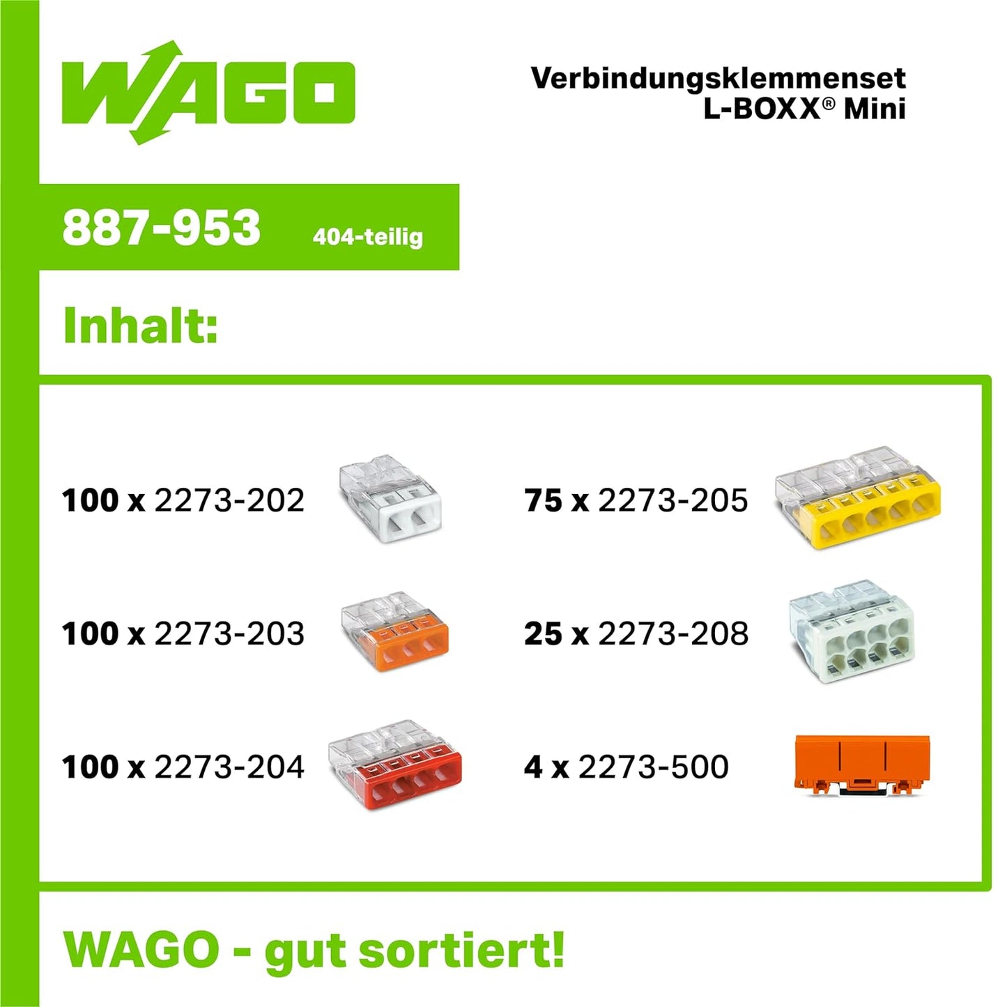 Verbindungsklemmen-Set 887-953, 887-953 - Single